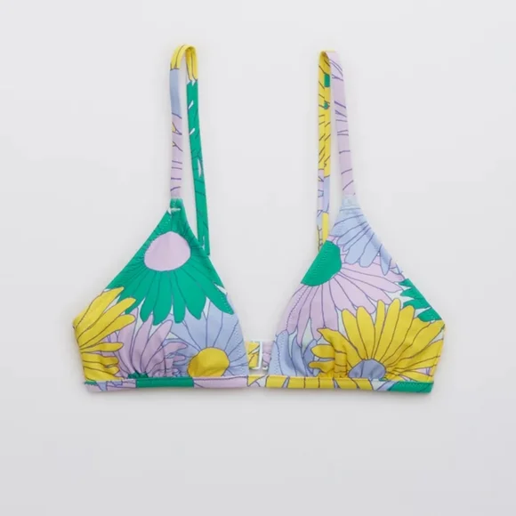 🐠AERIE TRIANGLE BIKINI TOP SIZE S - Picture 3 of 8